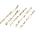 thumbnail image 2 of 10Pcs Chains Extender 304 Stainless Steel Dapped Curb Chain Removable Chain Extension Golden Tails Chain DIY Jewelry Making for Necklace Bracelet Anklet Key Chain, 2 of 2