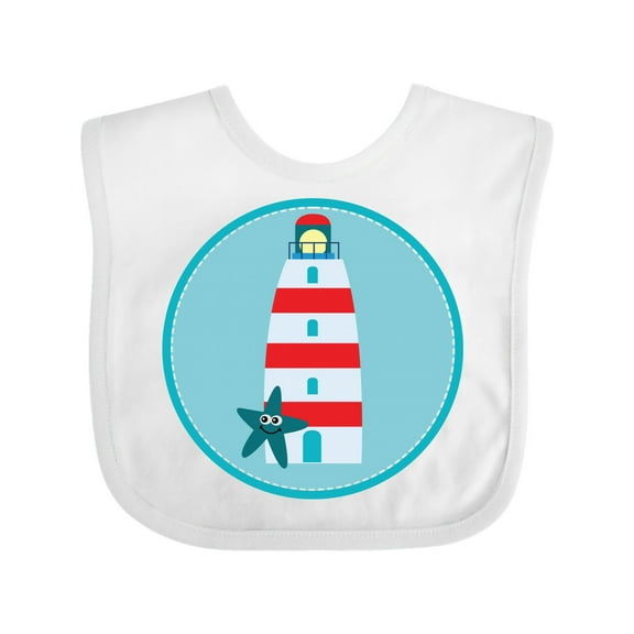 Inktastic Lighthouse Nautical Beach Boys or Girls Baby Bib