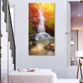 thumbnail image 3 of Elephant Stock Nakhon Nayok Waterfall Wall Art - Vertical Multi Panel Canvas - Living Room Wall Decor - Nature Multi Panel - Green And White Decor - 39" x 80", 3 of 8