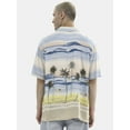 thumbnail image 3 of No Boundaries Men's & Big Men's Rayon Printed Button Up Short Sleeve Resort Shirt , Sizes XS-5XL, 3 of 5