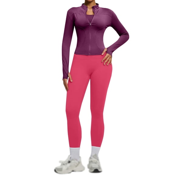 Two Piece Outfits for Women Tracksuit Sweat Suits Workout Jogging Sets Loungewear, Athletic Gym Set Womens Solid Tummy Control Yoga Legging Short Sleeve Shirt 2 Pieces Sport Matching Sets