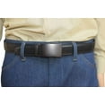 thumbnail image 2 of Marshal Men's Genuine Leather Ratchet Dress Belt With Automatic Buckle Black Buckle3, 32", 2 of 9