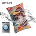 thumbnail image 6 of Pofeuu Painted Flower Puppy Print Polyester Microfiber Plush Pillowcases, Super Soft and Cozy Pillow Case Covers with Envelop Closure（Pillow core not included）-14"x20", 6 of 6