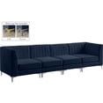 thumbnail image 4 of Meridian Furniture Alina Navy Velvet Modular Sofa, 4 of 17