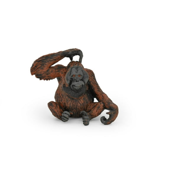 Orangutan Toy, Great Apes, Monkey, Chimps, Very Realistic Rubber Figure, Model, Educational, Animal, Hand Painted Figurines, 3" CH108 BB91