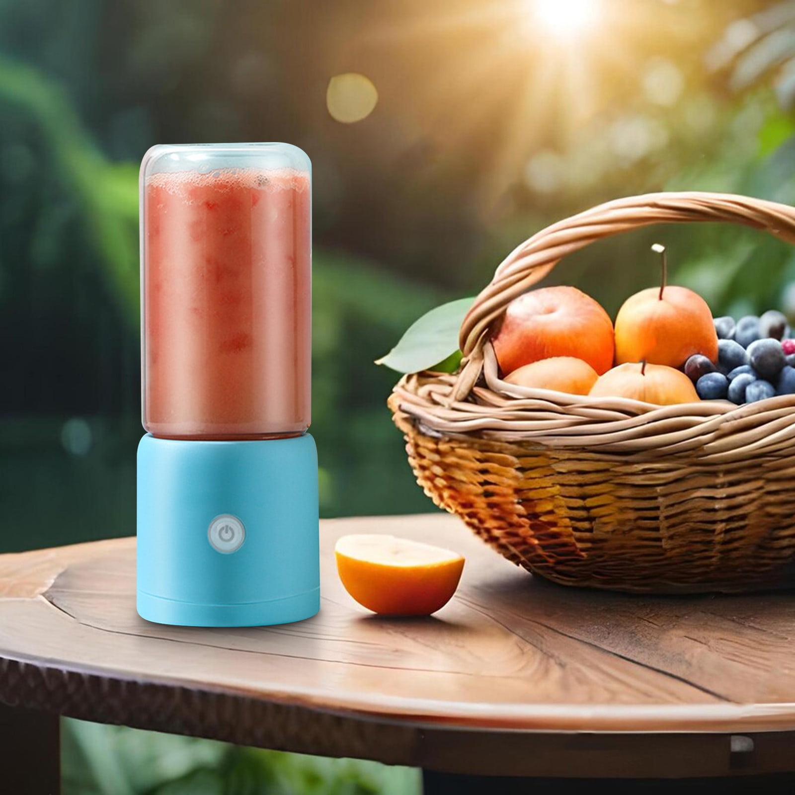 USB Rechargeable Handheld Blender | Portable Personal Blender for Smoothies, Shakes, and Juices | 6 Blade Mini Blender for Travel, Gym, and Kitchen | Includes Travel Cup and Lid