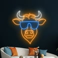 thumbnail image 5 of Handmadetneonsign Cow Head Neon Sign, Cow Glasses Wall Art Decor, Cow Animal Zoo Wall Decor, 5 of 5