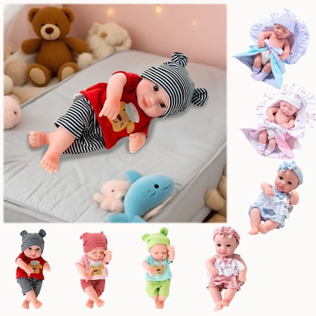 Lifelike Reborn Baby Dolls Toys for Toddlers 1-3 12 inch Sleeping Baby Dolls Soft Body with Doll Clothes Christmas Gift for Kids 1 2 3 4 5 6 Years Old Silicone Newborn Toy for Girls & Boys