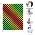 thumbnail image 4 of Rainbow Color Checkered Pattern Blanket,Comfortable Soft Flannel Throw Blanket,All Season,Warm Lightweight Blankets for Sofa Bed Couch Living Room Chair,30"x40", 4 of 4