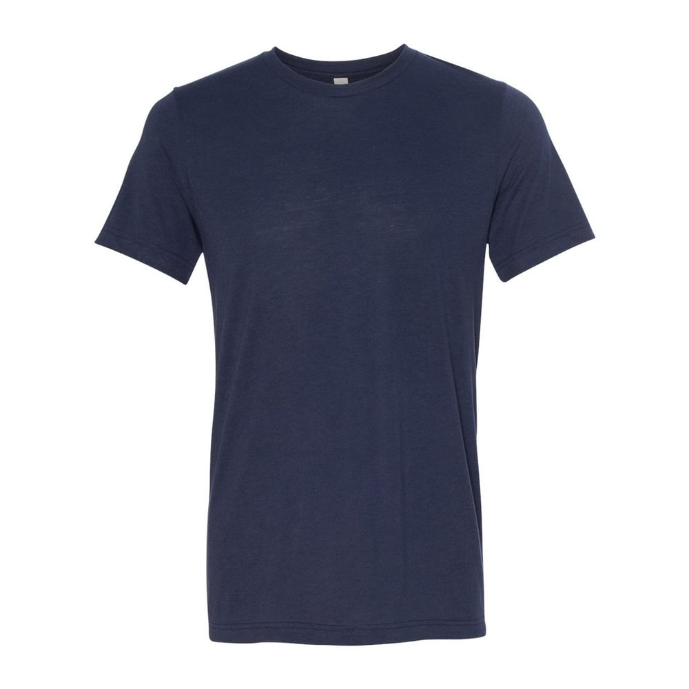 BELLA+CANVAS - 3413 Fashionable Unisex T-Shirt - Solid Navy Triblend - X-Large - Walmart.com