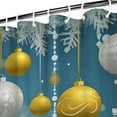 thumbnail image 3 of Shower Curtain for Bathroom Merry Christmas Classical Ball Snowflakes Bathroom Curtain Durable Fun Bath Curtain Hooks Included,72x72Inch, 3 of 5
