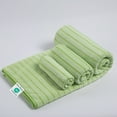 thumbnail image 6 of Jessy Home 8 Pcs Apple Green Bicolor bar Stripe Large Bath Towels Set 2 Oversized Bathroom Towels, 2 Hand Towels, 4 Washcloths, 6 of 7
