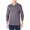 thumbnail image 1 of Club Room - Camiseta henley para hombre, color gris, pequeña, 1 of 1