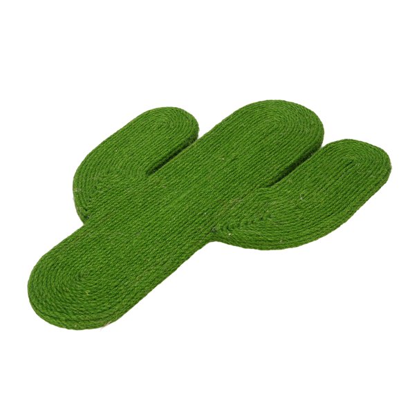 Sisal Cat Scratching Mat, Space Saving Cute Cat Scratching Pad Suction Cup Type Adorable for Home