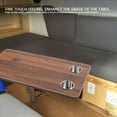 thumbnail image 4 of Plateau de Table RV, Remplacement de Plateau de Table RV Dinette avec 2 Porte-Gobelets, Panneau de Table en Bois Massif 31.49x15.74 Po pour Remorque RV Véhicule Récréatif Yacht Terrasse, Coins Arrondis pour la Sécurité, 4 of 7