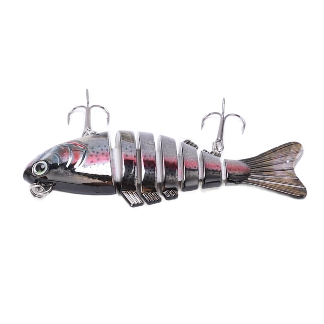 Señuelo Swimbait Multiarticulado, Se Hunde Lentamente, Atrae Eficazmente El Cebo Duro Con 2 Anzuelos Para Pescar Truchas