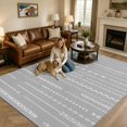 White Rug With Diamond Pattern White Vertical Diamond Columns Area Rug 8x10ft Vintage Minimalist ...