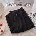 thumbnail image 1 of \ [105cm] Traje De Cintura Alta Para Cortinas De Pierna Ancha , Pantalones De Mujer , Primavera Y Otoño , Estilo Coreano , casual , Piso , Suelto , Recto , bl, 1 of 4