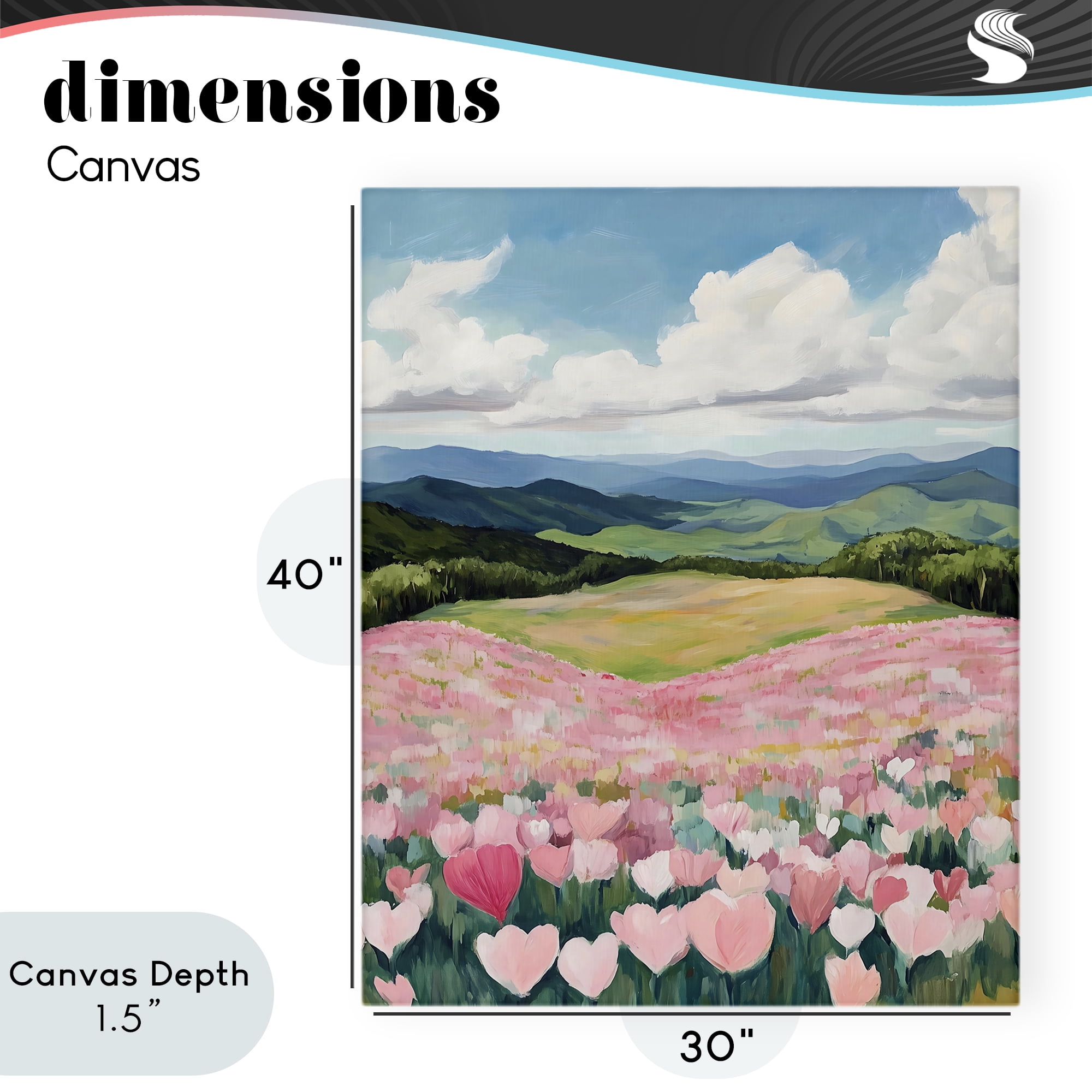 Stupell Industries Blush Pink Poppy Field Canvas Wall Art, design by The Prints Vibe