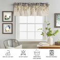 thumbnail image 4 of Rod Pocket Window Valances Spring Farm Gradient Botanical Short Kitchen Curtains Watercolor Leaf Linen Texture Window Treatment Drapes for Bedroom Bathroom Living Room 60x18In,1 Panel, 4 of 9