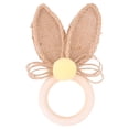 thumbnail image 2 of Easter Bunny Ear Napkin Rings, Spring Table Decor for Holiday Dining, Farmhouse Napkin Holders, Sturdy Burlap Serviette Buckles, Light Yellow, 14*9cm, 2 of 4