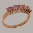 thumbnail image 2 of LBG British Made 14k Rose Gold Natural Pink Tourmaline Womens Promise Ring - 33 size options - Size 4.5, 2 of 7