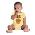 thumbnail image 4 of Stud Muffin Funny Handsome Fella Bodysuit Jumper Boys Infant Baby Brisco Brands 6M, 4 of 6