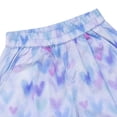 thumbnail image 5 of Girls Wide Leg Pants Gradient Heart Print Elastic Waist Loose Fit Cotton Culottes Casual Summer Trousers for Girls, Purple, Sizes 7-8, 5 of 6