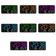 thumbnail image 4 of Wosthever Reloj despertador ABS alimentado por USB con control de voz y visualización de fecha Reloj despertador digital controlado por voz Decoración del hogar Estilo 7, 4 of 6