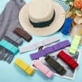 thumbnail image 5 of 12 Colors Bowknot Tie Stretchable Hat Band 22.4 Inch Bowknot Polyester Elastic Hat Bands 1.5 Inch Wide Stretchable Hat Band Hat Bands for Women Men Cowboy Straw Hat Band Accessories diy, 5 of 6