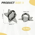 thumbnail image 2 of Uxcell Metal Phone Charm Hook 1", 12Pcs Adhesive Star Shaped Phone Finger Grip Hook Smartphones Keychain Ring Charm Loop for DIY Tablet Case Accessories, Black, 2 of 6