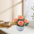 thumbnail image 4 of Artificial Dried Flowers for Home Decor, Plastic Flower Bouquet for Living Room, Indoor Potted Plants for Dining Table Arrangements and Office Decoration, 4 of 6