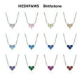 thumbnail image 4 of Heshpaws 925 collar en forma de corazón de plata esterlina, collar colgante de plata esterlina de Zirconia 5a de doble cara, regalo de Navidad para el aniversario de la mujer, con caja de regalo, 4 of 6