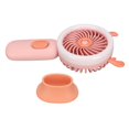 thumbnail image 2 of Portable Handheld Fan Deer Ears Shape Three Speeds USB Rechargeable Desktop Small Fan with Ambient Light Pink, 2 of 14