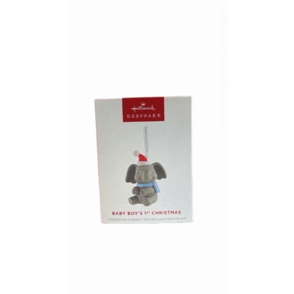 Hallmark 2025 Keepsake Baby Boy's First Christmas Elephant Ornament New with Box