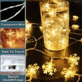 thumbnail image 4 of 2PCS Christmas Snowflake String Lights Fairy Lights Battery Operated Waterproof for Xmas Garden Patio Bedroom Party Decor Indoor Outdoor Celebration Lighting, 4 of 7