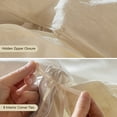 thumbnail image 6 of MooMee Wavy Striped Duvet Cover Set King 100% Washed Cotton Linen Like Textured Breathable 3-Piece (Cream White, 104"x90"), 6 of 7