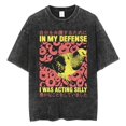 thumbnail image 3 of Camiseta The Horrors Never Ending Yet I Remain Silly, divertida camiseta lavada Retro de rana de estilo japonés, camisetas de gran tamaño para hombres, 3 of 5