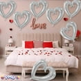 thumbnail image 7 of PMU Heart Shaped 24 Inch Open Center Mylar Balloon, Silver Pkg/10, 7 of 7