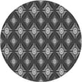 thumbnail image 1 of Ahgly Company Machine Washable Indoor Round Transitional Gunmetal Gray Area Rugs, 6' Round, 1 of 7