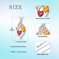 thumbnail image 6 of Taioiat Double Birthstone Necklaces for Women 18K Gold Plated Birthstone Rose Flower Jewelry Anniversary Valentines Day Mother's Day Birthday Gifts for Her Wife Girlfriend Mom, 6 of 7