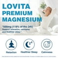 thumbnail image 5 of Lovita Triple Magnesium Complex 500mg, Glycinate, Citrate & Oxide, High Absorption, 180 Vegan Capsules (Pack of 3), 5 of 7