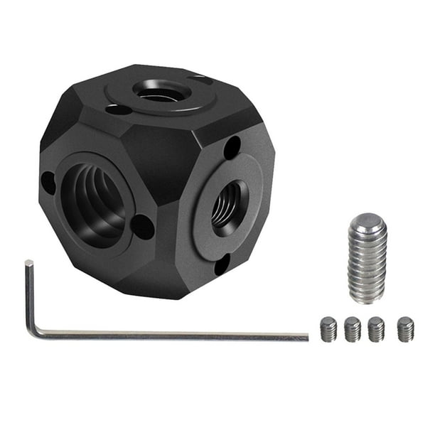 Adaptador de montaje de trípode con orificio de tornillo de 1/4 pulgadas y 1/8 pulgadas con tornillos, para cámara de acción , Asiento individual Soledad adaptador de trípode