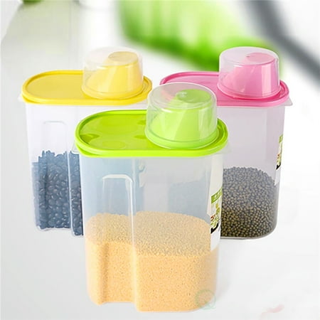 containers storage cereal saver bpa graduated cap plastic kitchen basicwise
