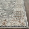 thumbnail image 3 of SAFAVIEH Valencia Euanthe Floral Bordered Polyester Runner Rug, Dark Grey/Light Grey, 2'3" x 8', 3 of 7