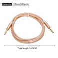 thumbnail image 2 of 3.5mm Aux Cable Male to Male Auxiliary Audio HiFi Headphone Cord 3.3ft Nylon Braided, Gold, 2 of 6
