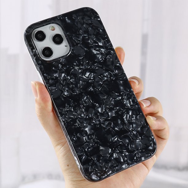 Iphone 11 Pro Max Case Gmyle Pearl Shell Pattern Shine Reflection Tpu Hard Back Cover Full Body Slim Wireless Charging Girls Cute For Apple Iphone 11 Pro Max 6 5 Inch Black