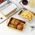thumbnail image 4 of Miangastore Outdoor Serving Dish Double Ears Tray Smooth Surface Golden 1Pack 6.9X4.4In, 4 of 9