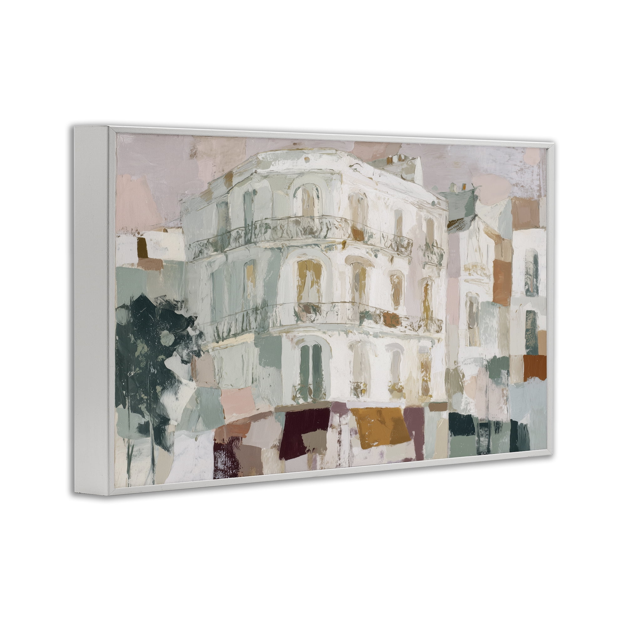 Stupell Industries Barcelona Street Corner White Framed Giclee Art, design by Chromatic Storm Studio