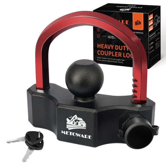 Candado de enganche para remolque METOWARE universal de alta resistencia con 2 llaves